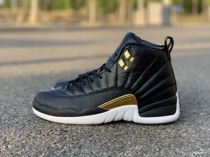 Rep LUCY Gold-White Black Retro 12 Air Jordan AO6068-007 'Reptile' Metallic 0426